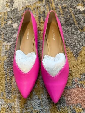 Marc Fisher Hot Pink Pointed Ballet Flats